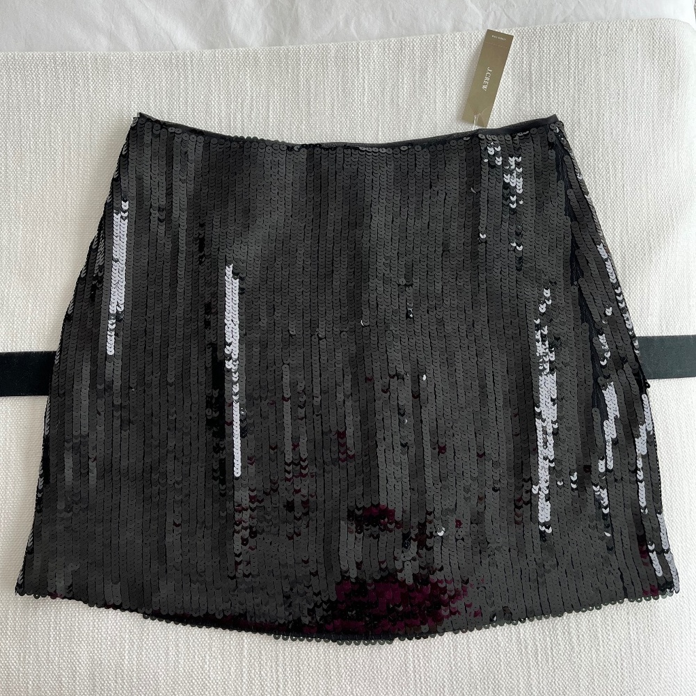 J.Crew Black Sequin Mini Skirt - Size 8 - NWT